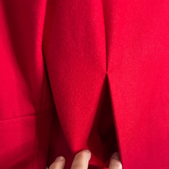 😍LOFT NWT Red Pea Coat with Double Breasted Style and Prominent Collar - Picture 4 of 16